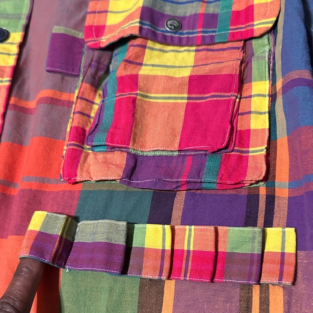 POLO RALPH LAUREN 

MADRAS LONG SLEEVE 
Colorful Plaid Button-Up Shirt - Picture 12 of 17